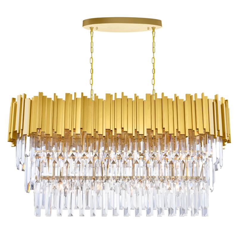 Deco 9 Light Pool Table Light With Medallion Gold Finish - Medallion Gold