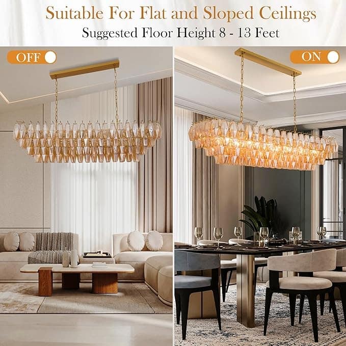 KAYLA 37in Modern Extra Large Black Chandeliers