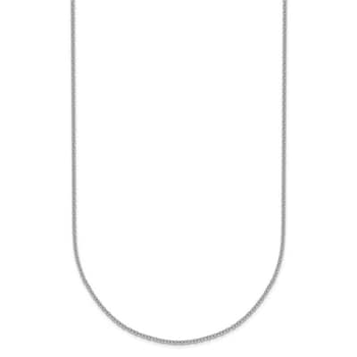 Curata Italian 18k White Gold 1.3mm Cable Chain Necklace (Lobster)