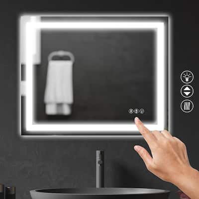 Luxury LED Bathroom/Wall Mirror with Front & Back Light, Anti-Fog, Shatter-Resistant & Adjustable Light
