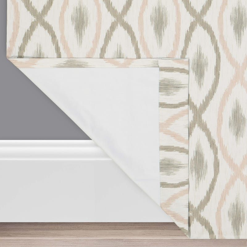 Eclipse Basel Geometric Draft Stopper Energy Saving 100% Blackout Grommet Top Curtain Panel