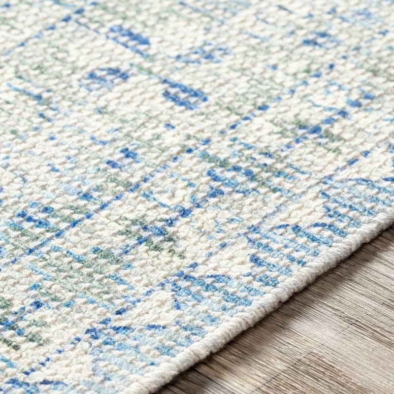 Livabliss Zainab Distressed Medallion Handmade Cotton Area Rug
