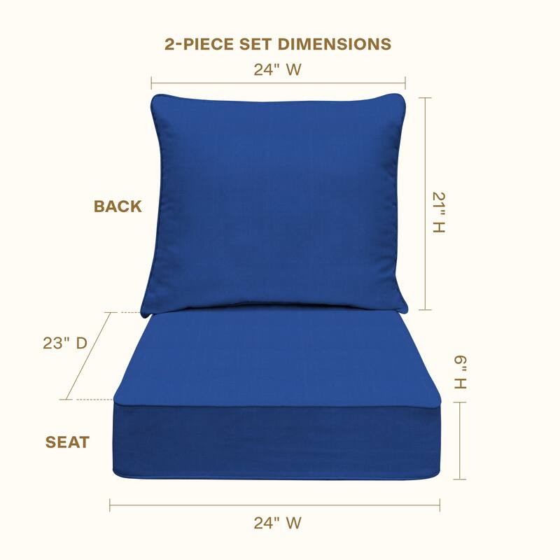 Outdoor Deep Seating Lounge Chair Cushion