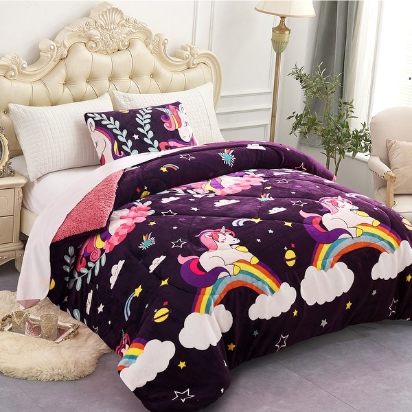 Unicorn Flamingo Kids Comforter Set Best Gift