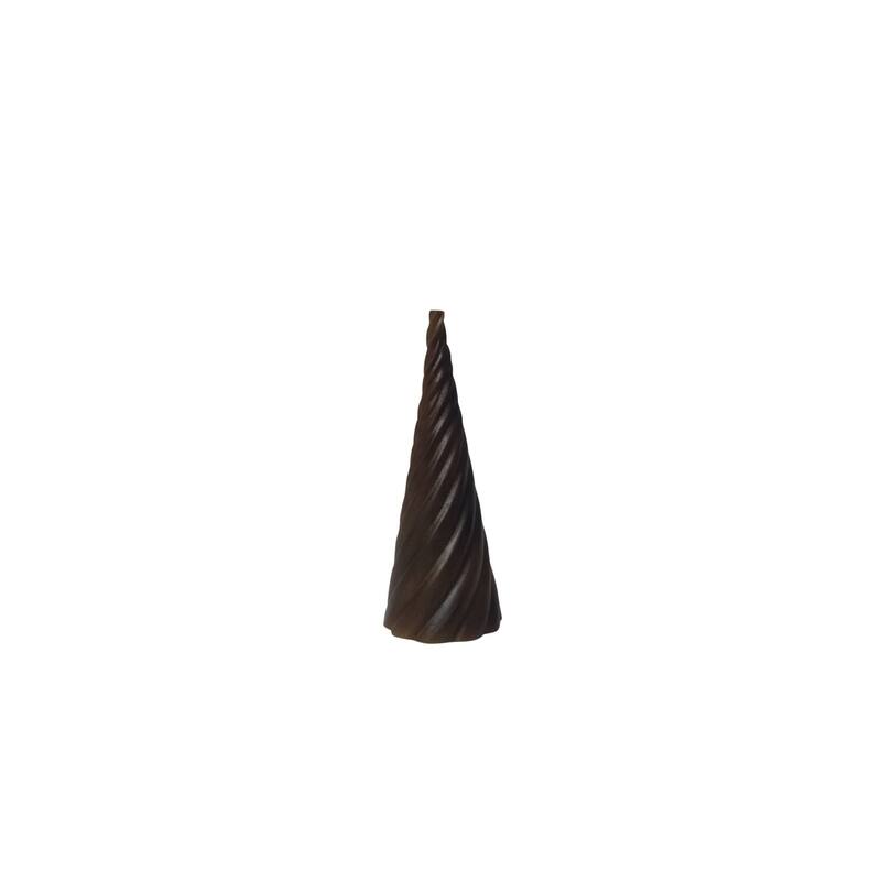 Extra Lg Christmas Tree w/Wavy Pattern Dark Walnut 7"H - Dark Walnut - Extra Large