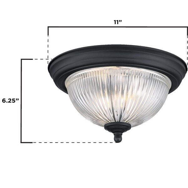 Westinghouse Lighting One Light Flush Mount in Matte Black 6117700