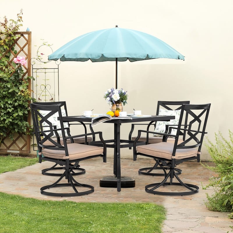 Outdoor Set With Swivel Chairs