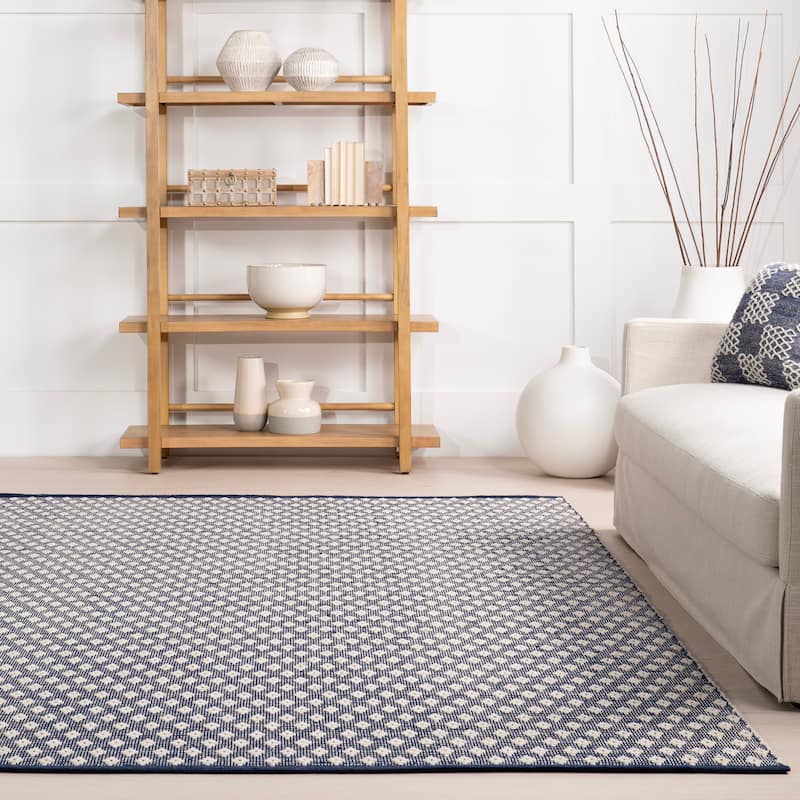 Home Conservatory Dainty Diamond Handwoven Cotton Area Rug