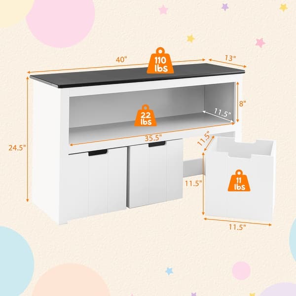 Costway Kids Toy Storage Organizer Wooden Bookshelf with 3 Drawers - See Details