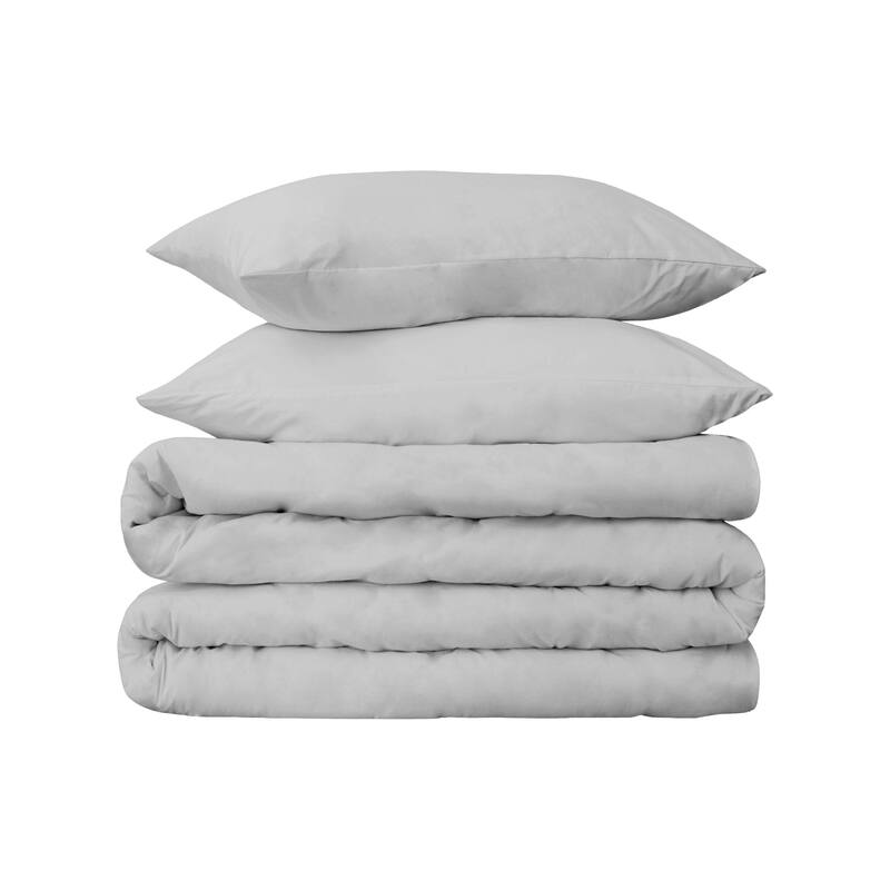 Superior 700 Thread Count Solid 3 Piece 100-percent Egyptian Cotton Duvet Cover Set