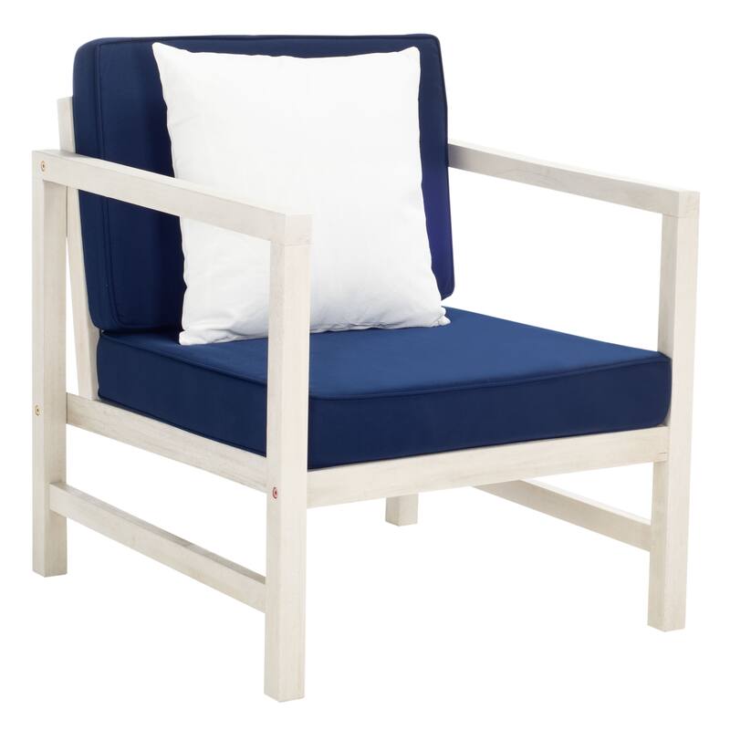 SAFAVIEH Outdoor Citlali 4-Piece Conversation Set with Accent Pillow - 50W x 29D x 29H