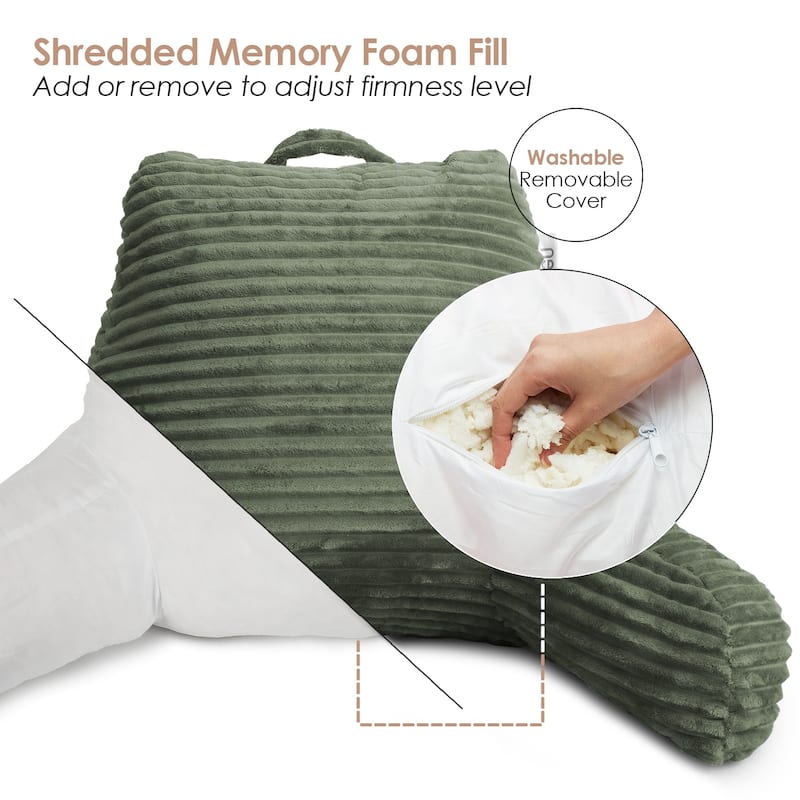 Emperyan Reading Pillow for Bed Adult with Fleece Blanket