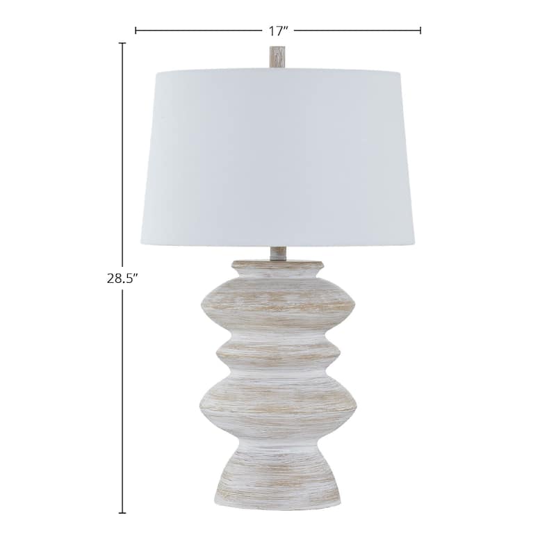 Arden 29" Table Lamp with Linen Shade, White-Washed (Set of 2)