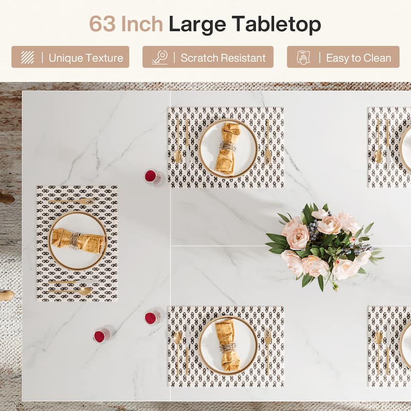 63" Dinning Table for 4-6