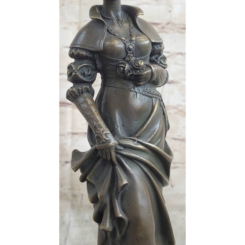 Signed Cesar Ceribelli Les Roses Cly Society Lady W/ Rose Bronze Sculpture