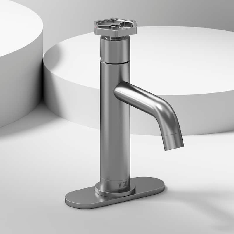 VIGO Ruxton 8" H Single Handle Single Hole Bathroom Faucet