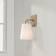 preview thumbnail 3 of 8, Brody 1-light Wall Sconce w/ White Fabric Shade
