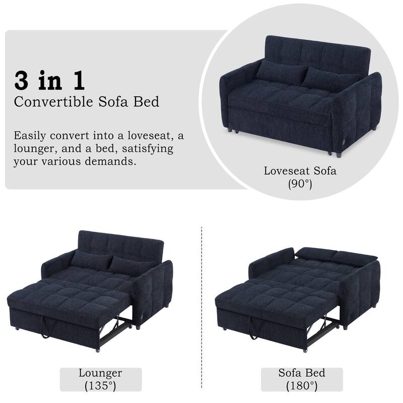 Pull-out Tufted Sofa Bed