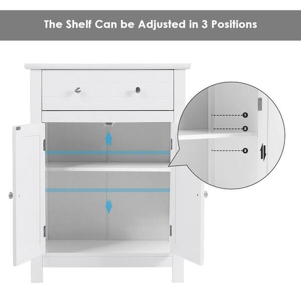 Shop Gymax Bathroom Storage Cabinet Free Standing Large Drawer W