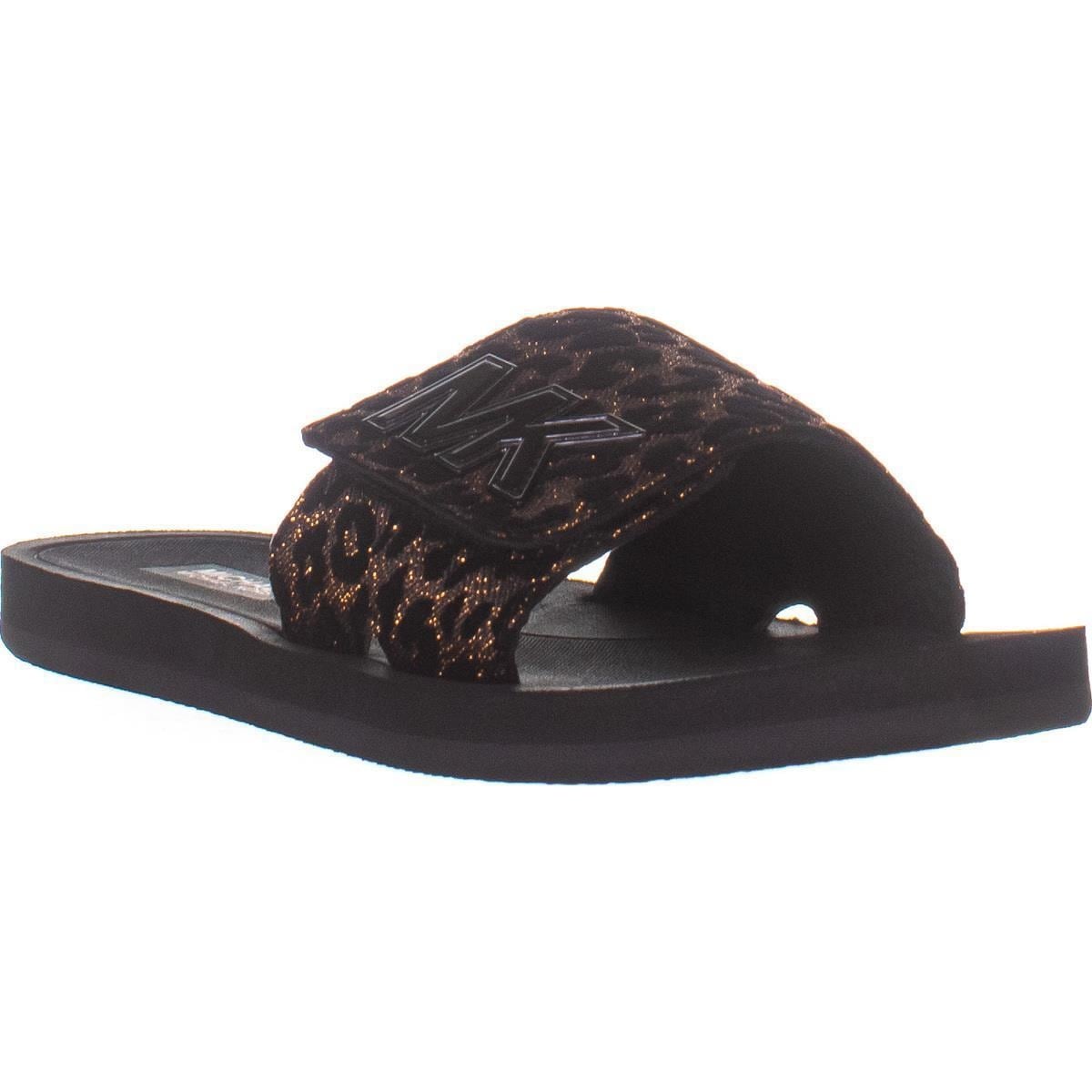 mk sandals black