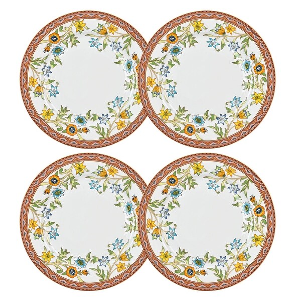 STP Goods Fleurs de Prairie Bone China Dinner Plate Set of 4 - Bed