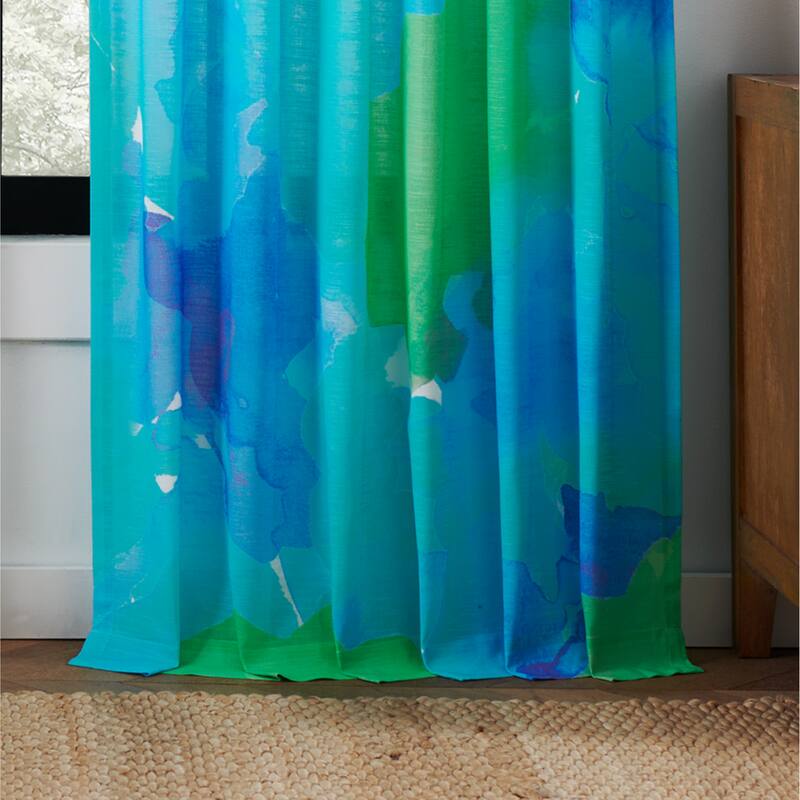 Rochelle Porter Caribbean Sea Single Curtain Panel