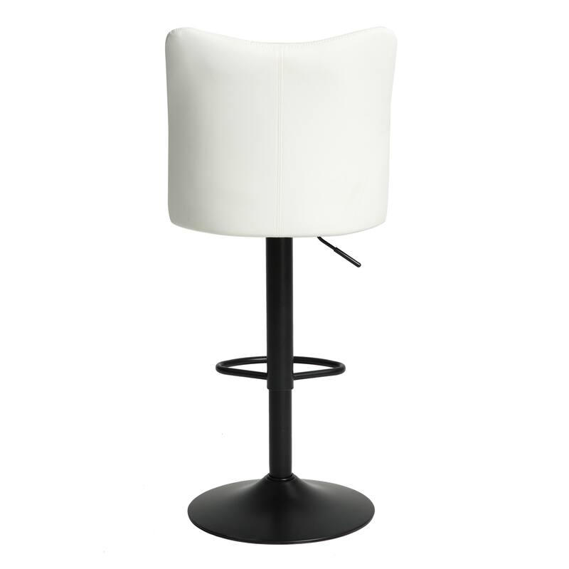 Swivel Bar Stools Set of 2, Counter Height Bar Stools with Back, Armless Upholstered Kitchen Stool Island with Footstool