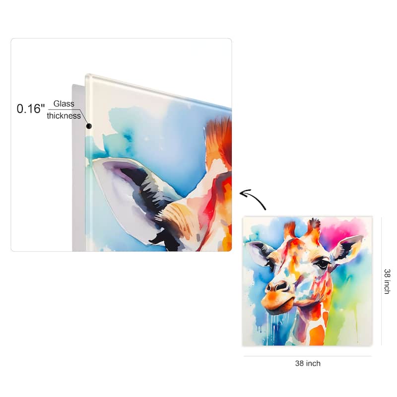 Empire Art Direct Vibrant Majesty II Printed Tempered Glass Wall Art - Multi-Color
