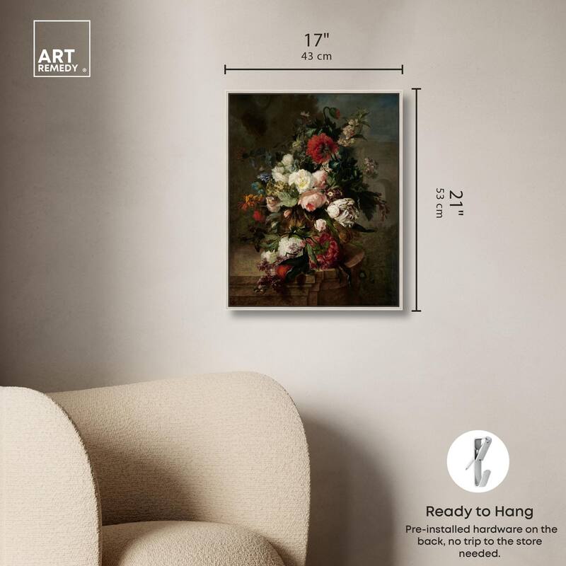 Still Life with Flowers 1789 Canvas by Art Remedy