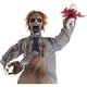 preview thumbnail 12 of 11, Haunted Hill Farm 5.6-Ft. Animatronic Zombie Carver with Movement, Sound, and Light-Up Eyes for Scary Halloween Decoration