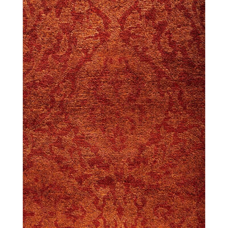 Contemporary Overdyed Wool Hand Knotted Runner - 2' 7" x 17' 5"