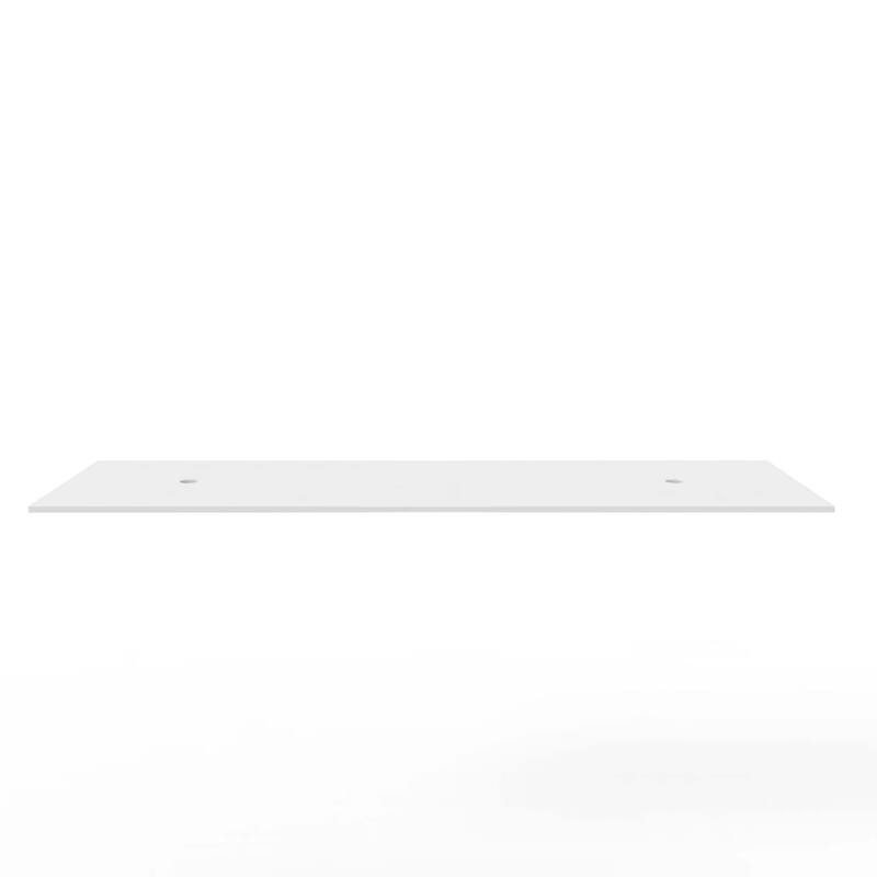 Thin Modern White Solid Surface Vanity Countertop - Sizes 24", 30", 36", 48", 60", 72", 84"