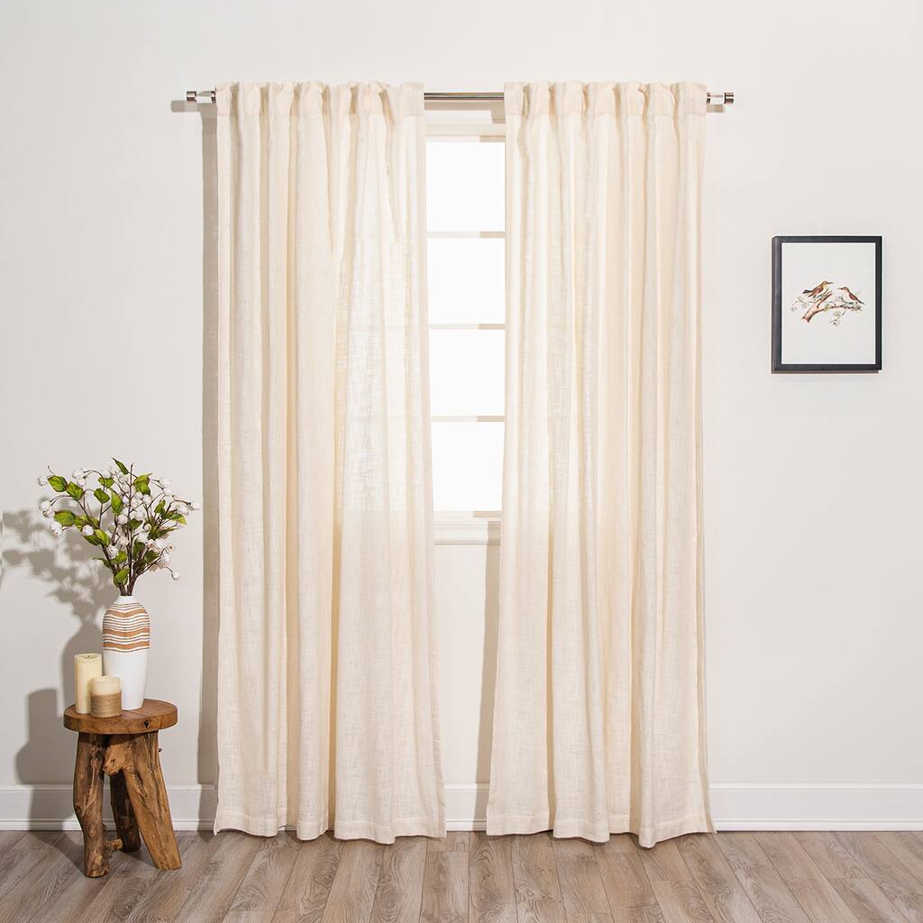 Aurora Home Cotton Weave Textured Curtains