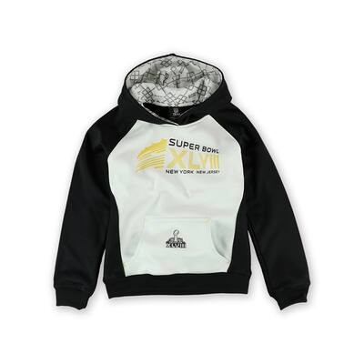 NFL Team Apparel Girls Super Bowl XLVIII Hoodie Sweatshirt, Black, S (8)