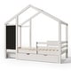 preview thumbnail 11 of 11, Full House Bed with Blackboard and Drawers, Two Assembly Options