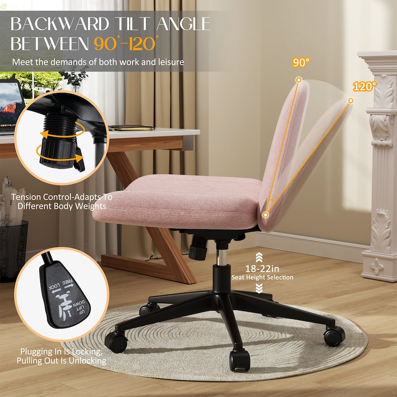 Swivel Lounge Office Chair with Adjustable Height & Tilt – Multi-Scene Ergonomic Chair (Multiple Colors)