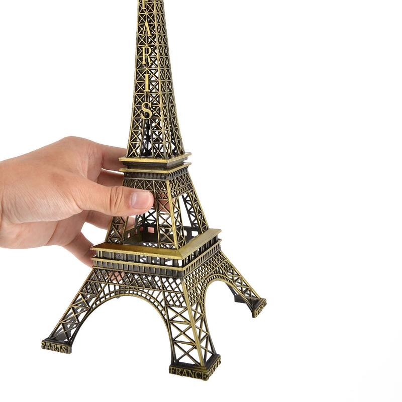 Home Decor Metal Separable Miniature Eiffel Tower Model Bronze Tone 32cm Height - Bronze Tone