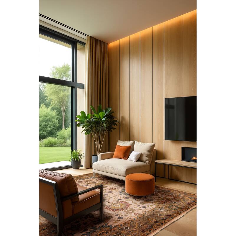 ECARPETGALLERY Hand-knotted Jules Serapi Ivory Wool Rug - 7'11 x 10'1