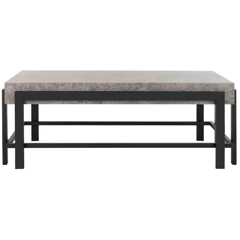 SAFAVIEH Oliver Dark Grey/ Black Coffee Table - 43.3" x 23.6" x 15.7"