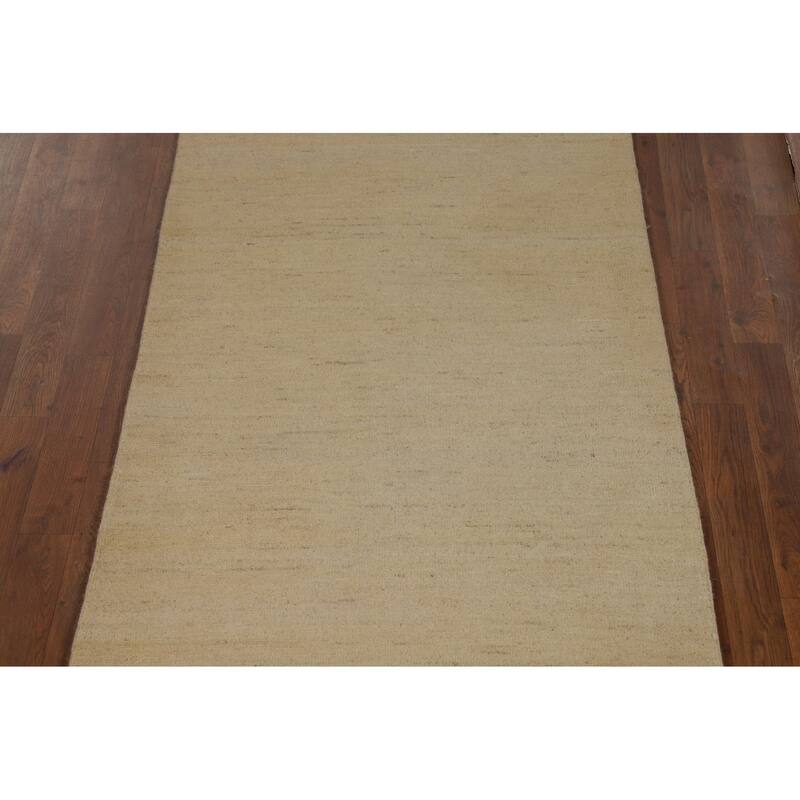 Gabbeh Modern Runner Rug Handmade Wool Carpet - 3'1"x 9'9"