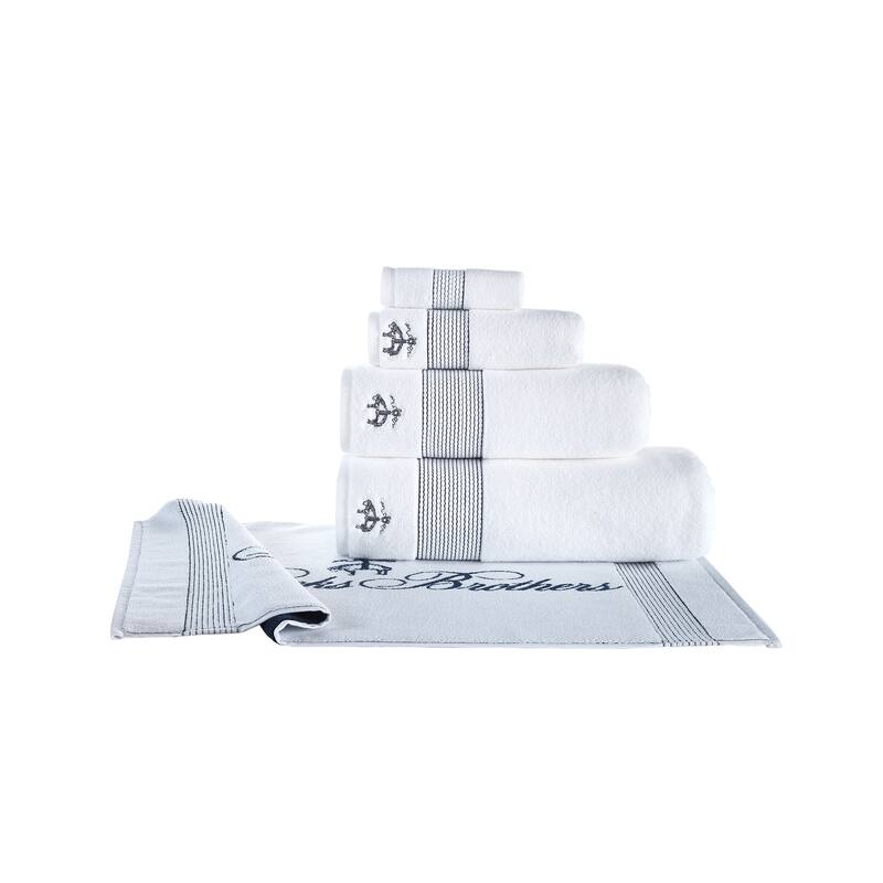 Brooks Brothers Rope Stripe Border Bath Sheet