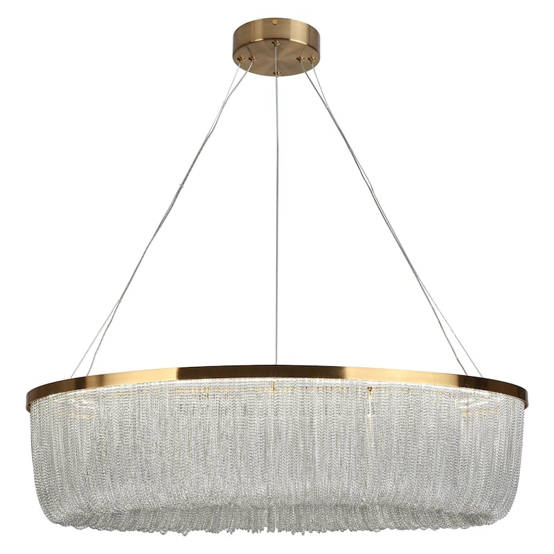 Modern LED Fringe Chandelier Island Lights for Kitchen Island - Gold