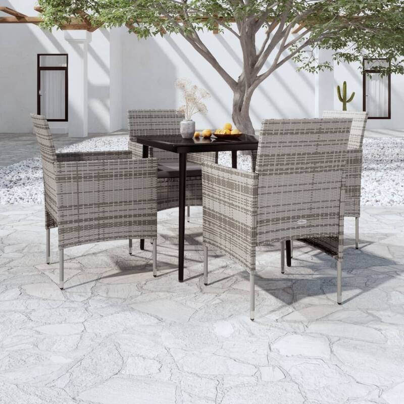 vidaXL Patio Dining Set Outdoor Dining Set Table and Chair Set for Garden