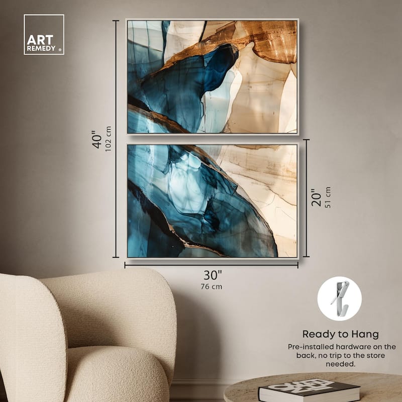Glitch Aesthetic II Canvas Set of 2 by Art Remedy