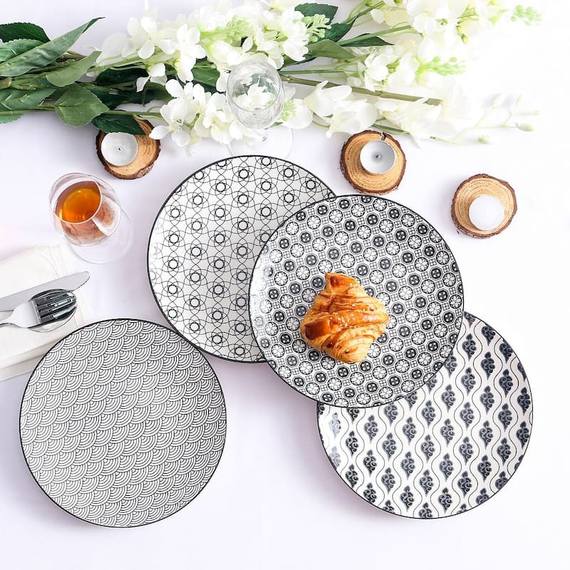 vancasso Macaron 4-Piece Multi-Color Dinner Plates Dessert Soup Plates