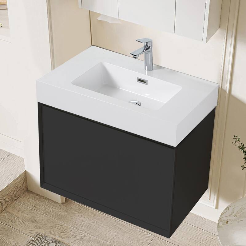 Topcraft White Solid Surface Bathroom Vanity Sink