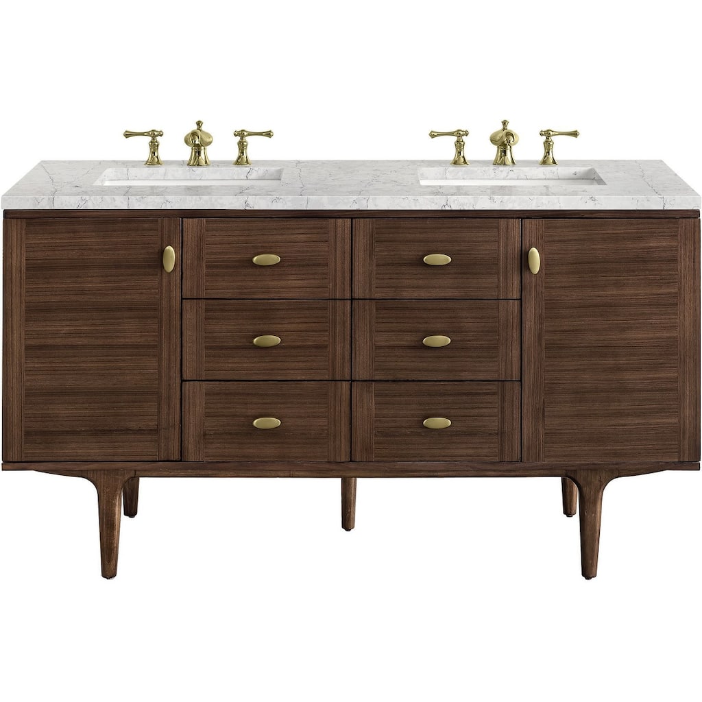 James Martin Vanities 670-V60D-FEJP Amberly 60" Wall Mounted or Free