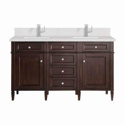 James Martin Vanities 650-V60D-1WZ Brittany 60" Double Basin Poplar