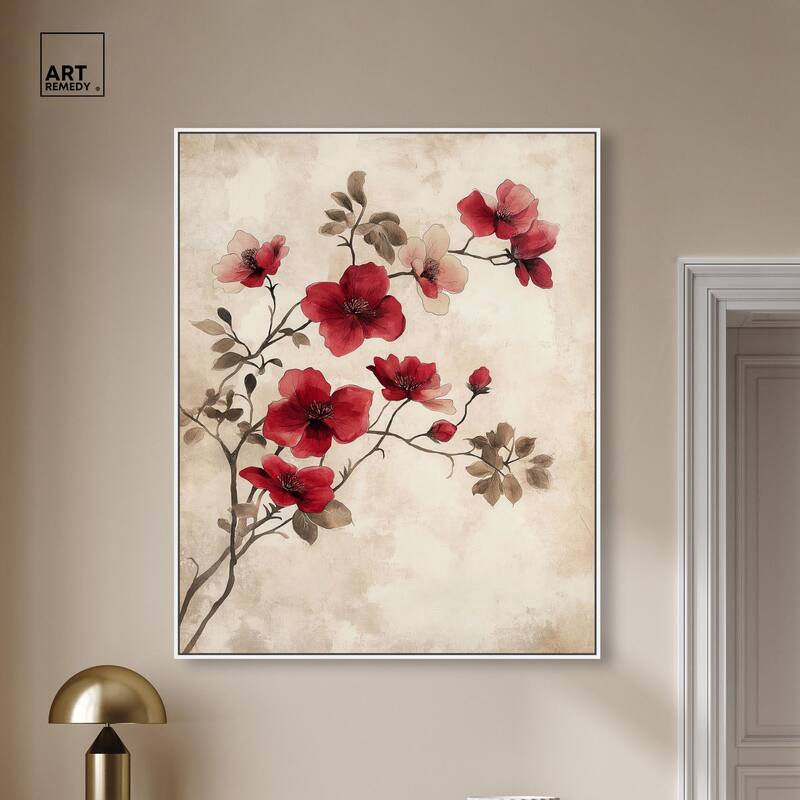Cherry Bloom Canvas by Art Remedy