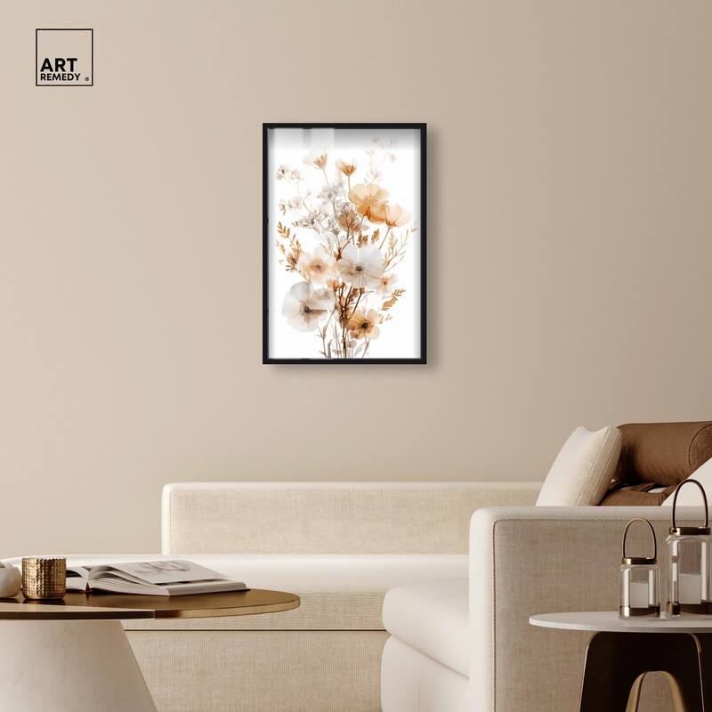 Parchment Petals Shadowbox by Art Remedy